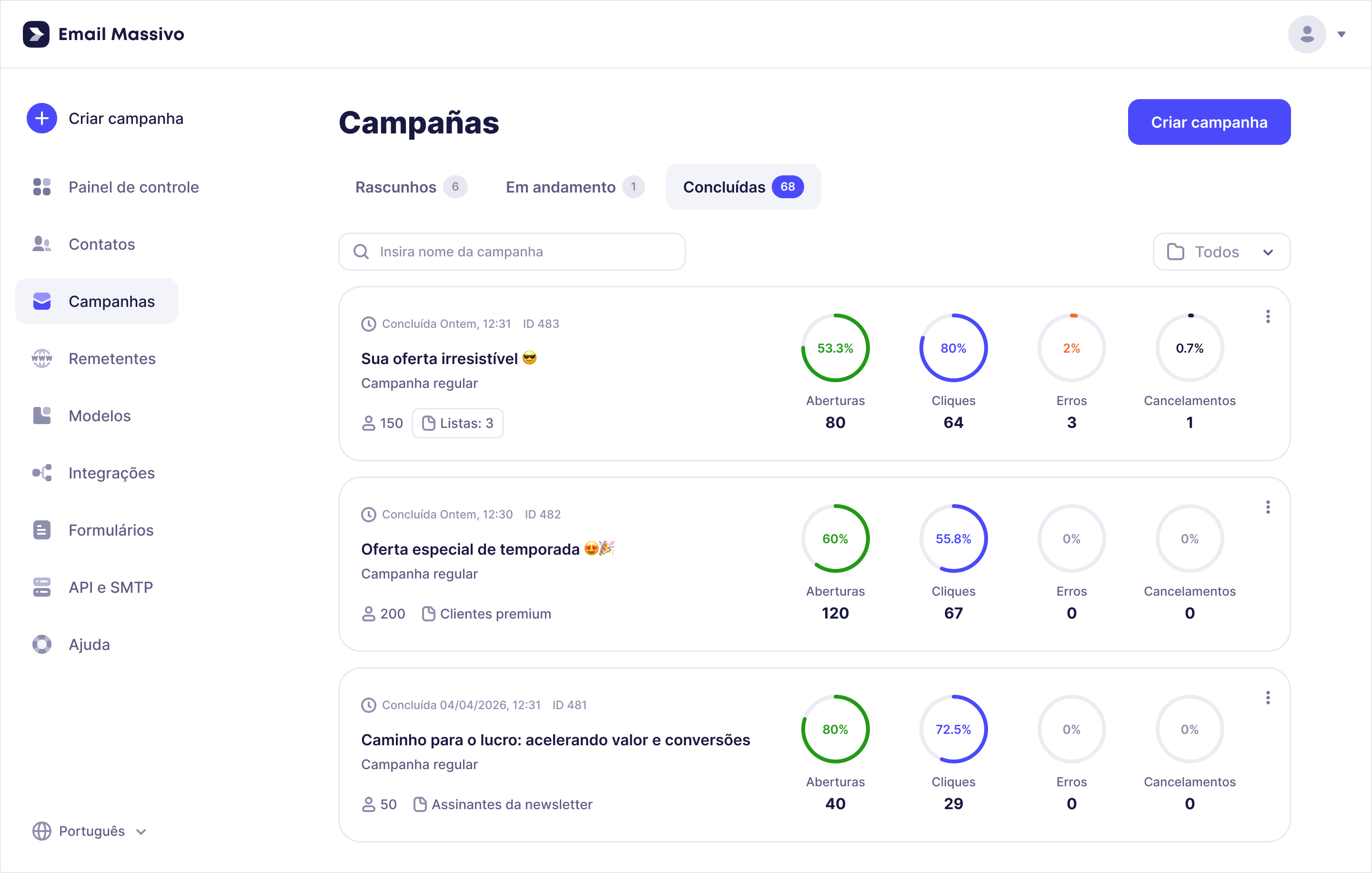 EmailMassivo Campaigns